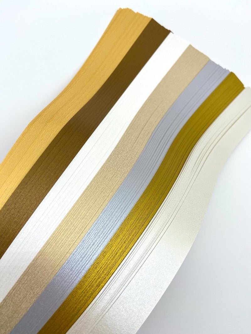 Froebel Mint 5/8" Assorted Tinsel Paper Strips for German, Froebel, Moravian Stars & Weaving (112 Strips) - Image 2